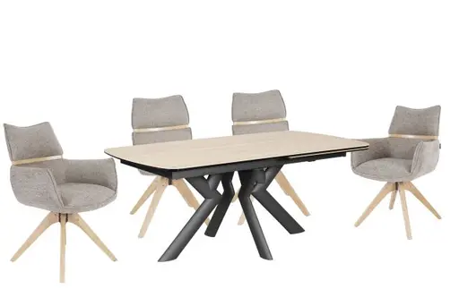 Esstisch MAXIE - ausziehbar, LB ca. 190x98 cm, Glaskeramik