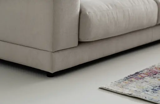 Ecksofa Juni - 2-sitzer mit Ecke rechts, Stoff, Taupe