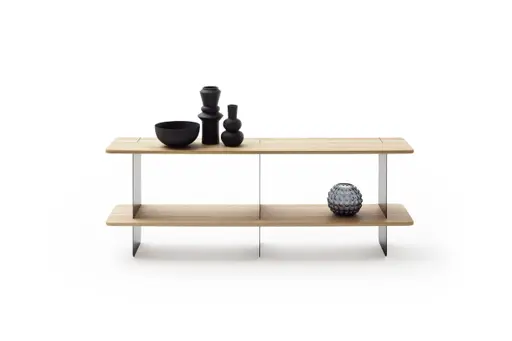 Regal Olai - Asteiche massiv, Wangen, Schwarz