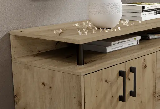 Highboard - B ca. 139 cm, Artisan Eiche Nachbildung