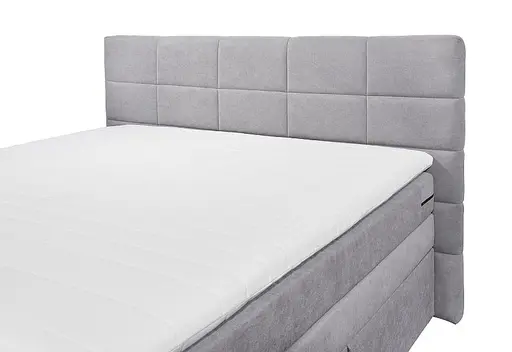 Boxspringbett- Liegefläche ca. 180x200 cm, Stoff Grau