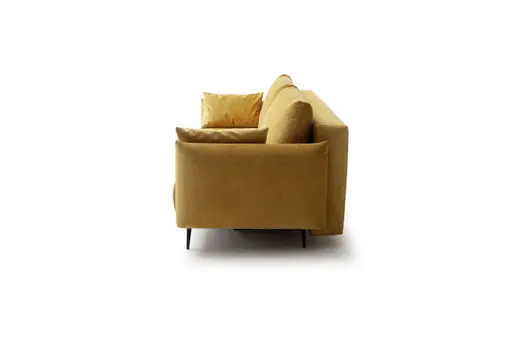 Schlafsofa Nettuno - 3-Sitzer, inkl. Schlaffunktion, Velour, Senfgelb