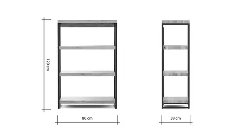 Regal Farmingdale - Eiche massiv, natur geölt