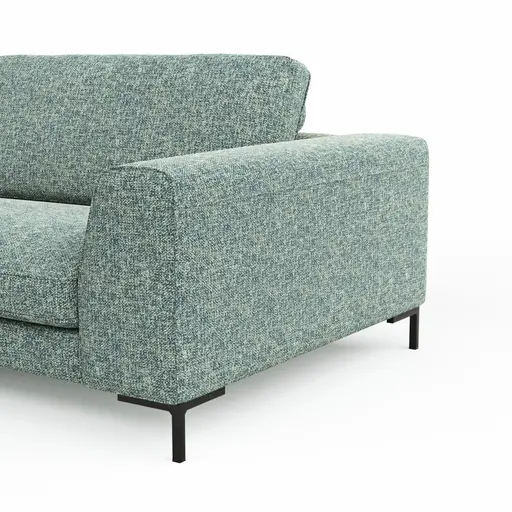 Ecksofa Solano - Longchair Links mit 1,75-Sitzer, Stoff, Hellblau