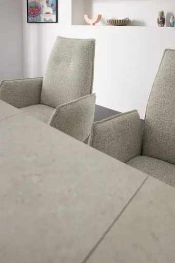 Esstisch Dinner - ausziehbar, LB ca. 160x 90 cm, HPL, Sand