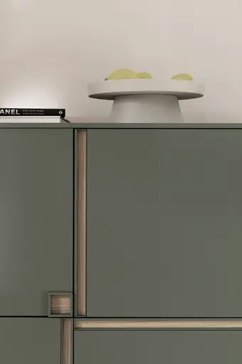 Highboard Venzone - BHT ca. 109x148x41 cm, Lack, Jade