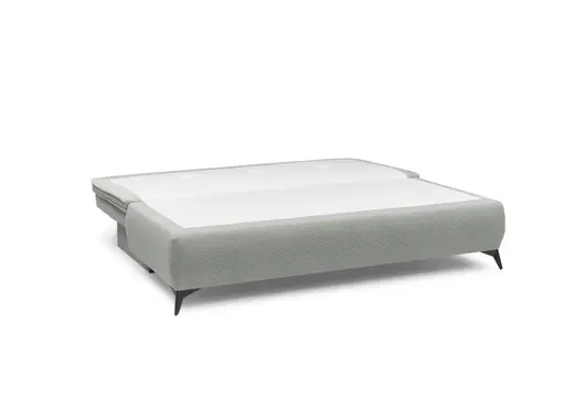 Funktionssofa - JUNNIS - Schlaffunktion mit Bettkasten, Stoff, Hellbeige