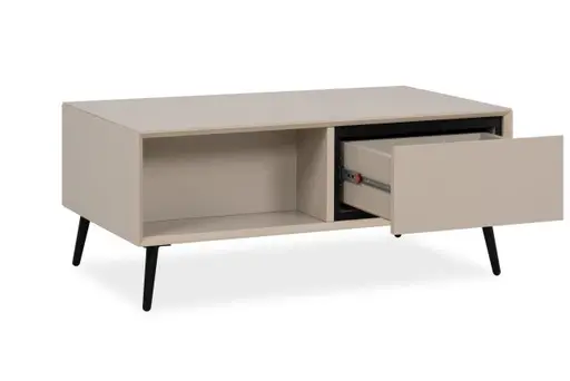 Couchtisch - LB ca. 94x55 cm, Sand, Schwarz