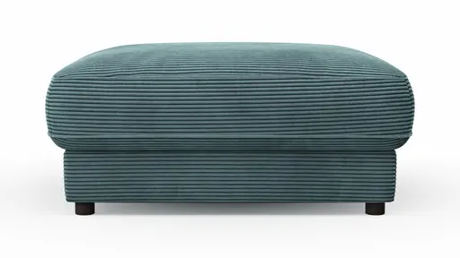 Hocker Juni - LB ca. 90x90 cm, Cord, Petrol