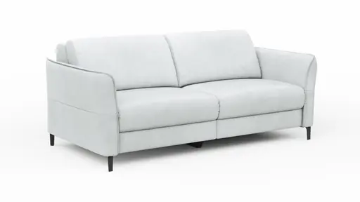 Sofa Mendoza - 2,5-Sitzer, Relaxfunktion (motorisch), Armlehne verstellbar, Leder, Eisblau