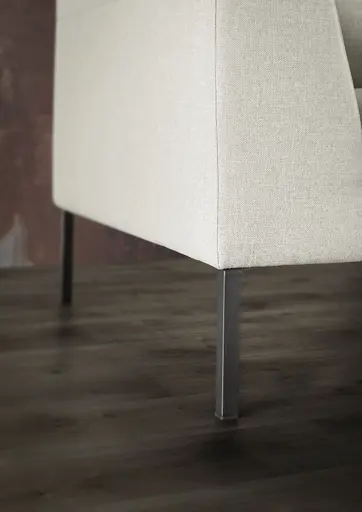 Ecksofa - 2,5-Sitzer mit Longchair klein rechts, Flachgewebe, Hellgrau