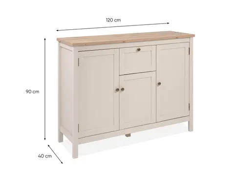 Sideboard- B ca. 120 cm, Champagner, Eiche Dekor