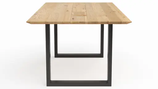 Esstisch Clifton - mit Einsätzen, LB ca. 200x100 cm, Wildeiche massiv, natur geölt