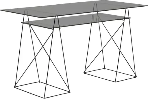 Schreibtisch - LB ca. 130x65 cm, Schwarz