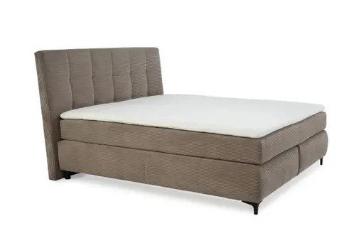 Boxspringbett- Liegefläche ca. 180x200 cm, Stoff, Taupe