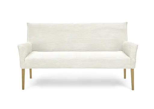 Polsterbank SITTING TOGETHER_K- Stoff, Creme, Eiche Natur