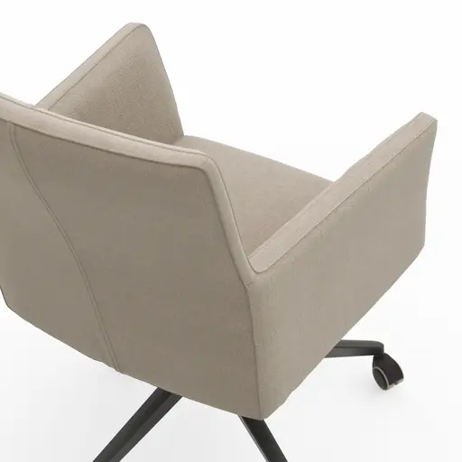 Armlehnstuhl Cosyra - drehbar, Stoff, Beige