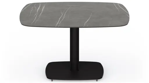 Couchtisch Camas - LBH ca. 75x75x42 cm, Keramik, Dunkelgrau