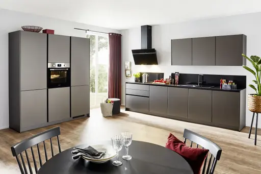 Winkelküche 310.100 5 321, Titanium Glasoptik