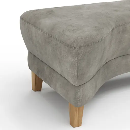 Hocker Stamford - gebogen, Links, LB ca. 89x65 cm, Stoff, Anthrazit