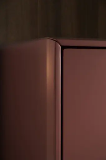 Highboard Colore - mit Beleuchtung, BHT ca. 90x144x45 cm, Lack, Samtbeere