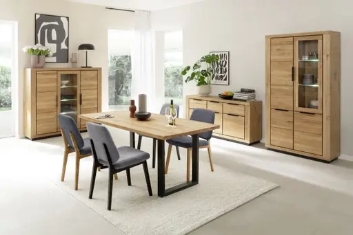 Sideboard - B ca. 163 cm, Wildeiche massiv geölt