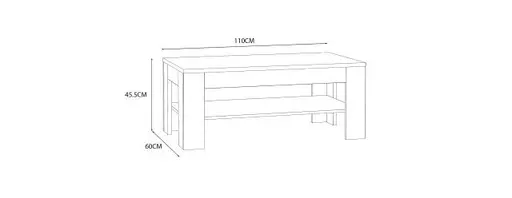 Couchtisch FARES- LB ca. 110x60 cm, Eiche Dekor