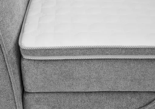 Boxspringbett- Liegefläche ca. 120x200 cm, Stoff, Mittelgrau