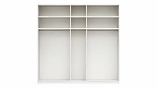 Drehtürenschrank Viana - B. ca. 250 cm, Lack, Weiß