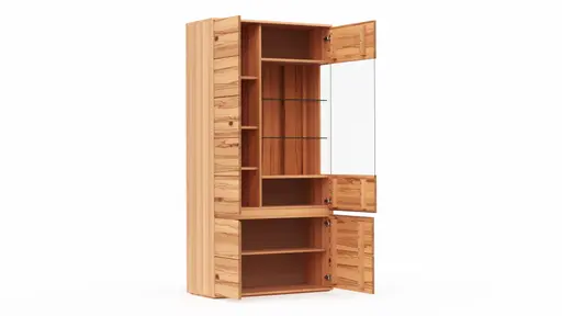 Vitrine Hillsboro - Buche/Kernbuche natur, geölt