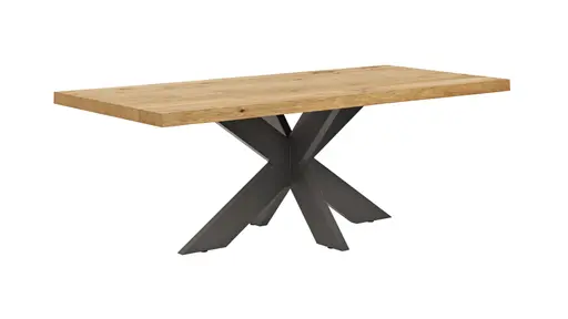 Esstisch Clifton - LB ca. 220x100 cm, Wildeiche massiv