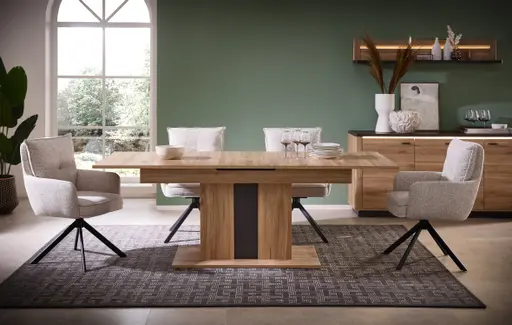 Sideboard - mit Beleuchtung, B ca. 186 cm, Eiche Nachbildung, Eiche dunkel Nachbildung