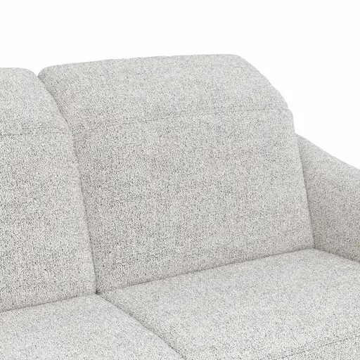 Ecksofa Canterbury - Longchair links mit 2,5-Sitzer, Stoff, Offwhite