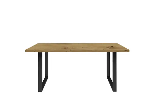 Esstisch - LB ca. 160x90 cm, Eiche Nachbildung, Schwarz