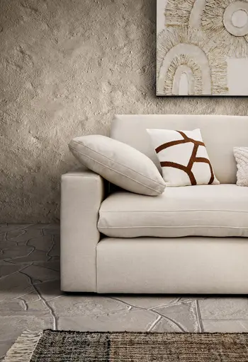 Sofa Palmdale - 4,5-Sitzer, inkl. Kissen, Stoff, Natur