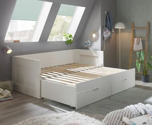 Funktionsbett- Liegefläche ca. 90x200 cm, Weiß