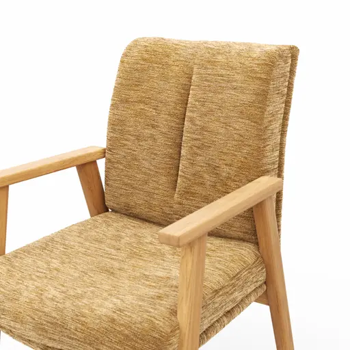 Armlehnstuhl Flore 2 - Stoff, Curry