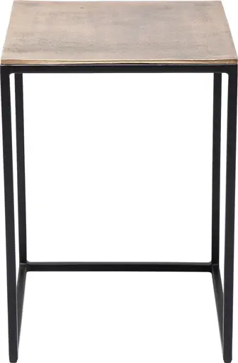 Beistelltisch-Set- Stahl, Schwarz, Aluminium, Glavanisiert