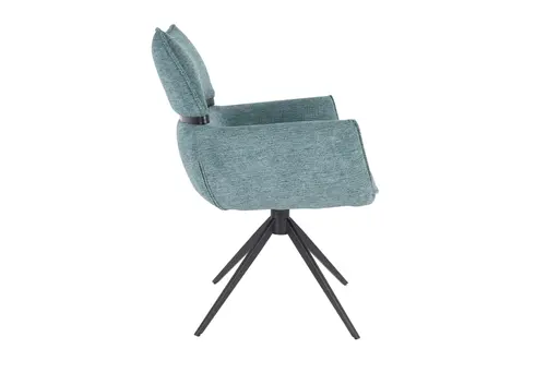 Armlehnstuhl MARJA - drehbar, Stoff, Türkis