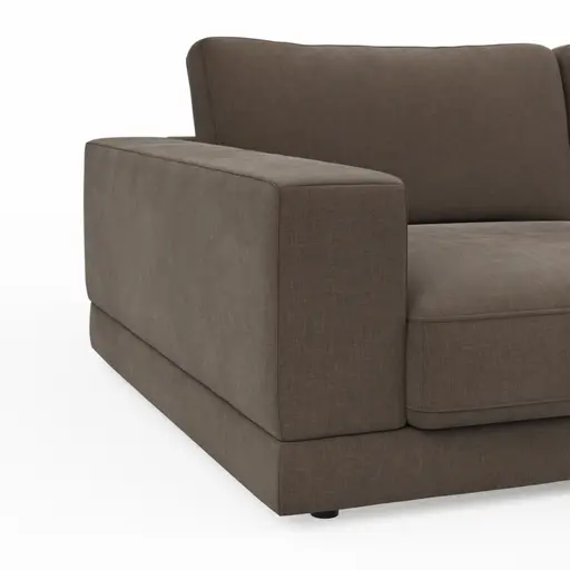Megasofa Juni Lounge - B ca. 252 cm, Stoff, Mocca