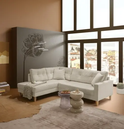 Beistelltisch - Ø/H ca. 36x46 cm, Creme