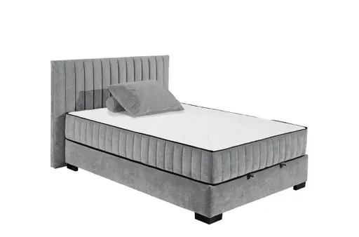 Boxbett - Liegefläche ca. 120x200 cm, Stoff, Anthrazit