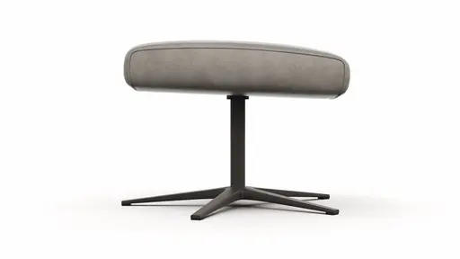Hocker Noto Relax II - Leder, Eisengrau