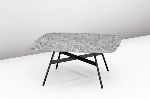 Couchtisch - LBH ca. 83x83x42 cm, Keramik, Beton