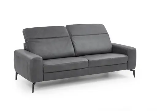 Sofa - 3-Sitzer, Kopfteil verstellbar, Stoff, Graphit