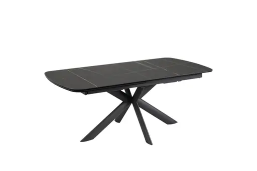 Esstisch MAXIE - ausziehbar, LB ca. 190x98 cm, Glaskeramik, Anthrazit Struktur