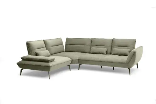 Ecksofa PAYTON - Ecke links, 2,5-Sitzer, Stoff, Dunkelgrün