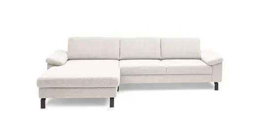 Ecksofa CALM Move - Ecke links, 2,5-Sitzer, Microfaser, Creme