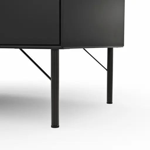 Highboard Edge - Lack, Schwarz