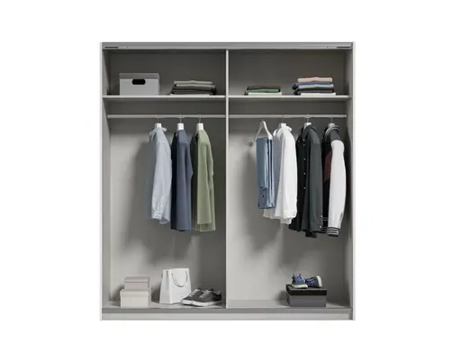 Schwebetürenschrank RUBITO- B ca. 181 cm, Weiß